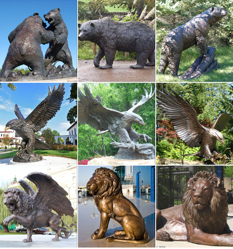 Романская скульптура Три Медведя из бронзы в искусстве