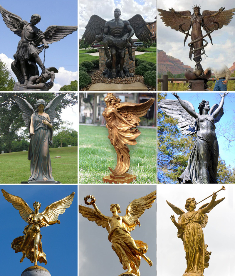 скульптура ангел из бронзы