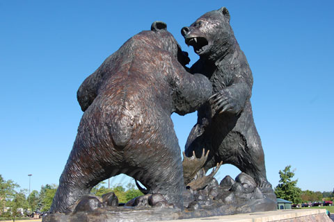 Героическая Статуэтка из бронзы бой медведей меди в искусстве для декорации