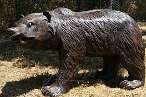 Героическая скульптура ревущего медведя из меди в искусстве для продажи
