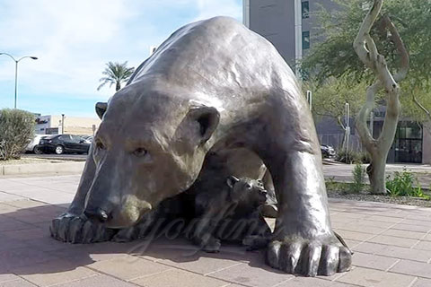 Героическая скульптура спящего медведяиз меди в искусстве для продажи