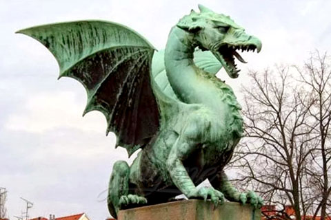 Индийская скульптура дракона из бронзы ручная работа