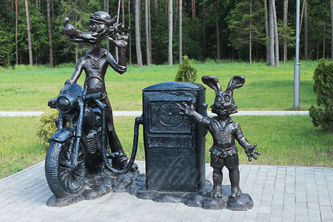 Индийская скульптура заяца и собаки из бронзы ручная работа