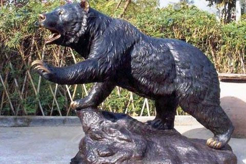 Храбрая скульптура Медведя из меди в искусстве для продажи