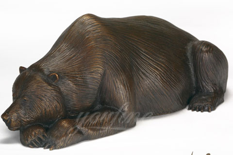 Храбрая скульптура Спящего медведя из меди в искусстве для продажи
