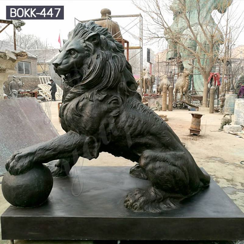 Лев скульптура царь зверей бронз покупать BOKK-447