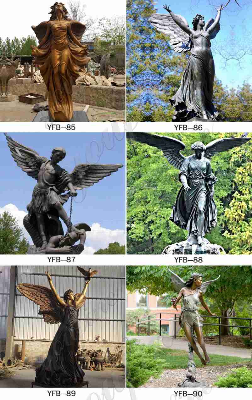 Large Bronze Angel with Dove Statue Suppliers