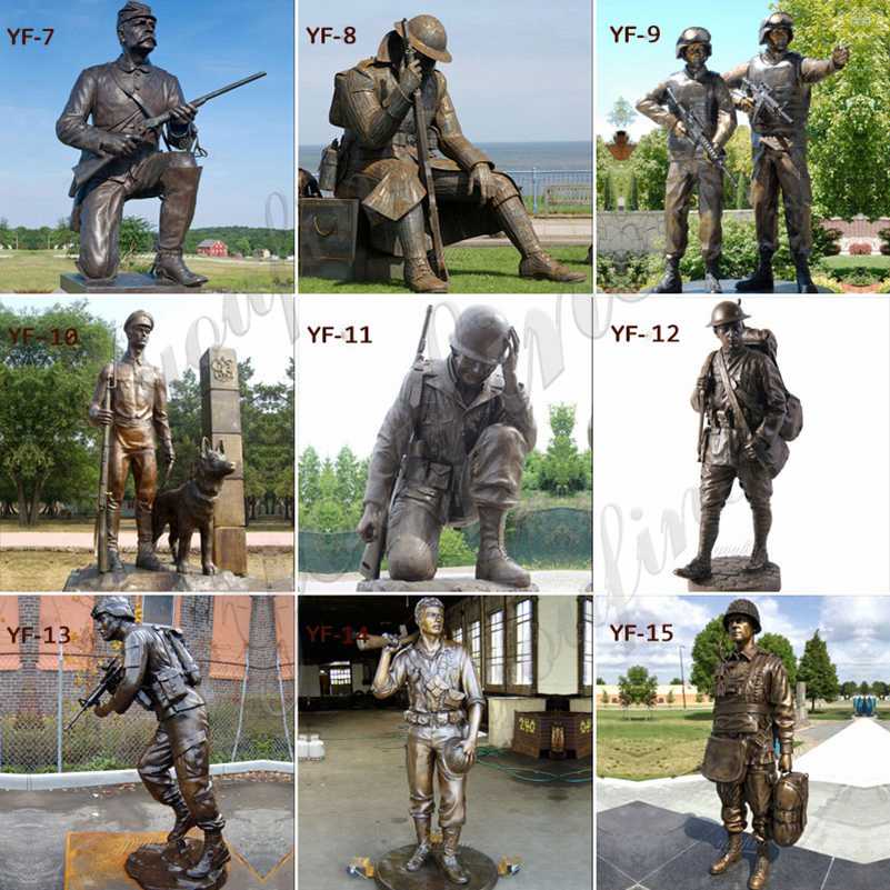 Изготовленные На Заказ Бронзовые Военные Мемориальные Статуи