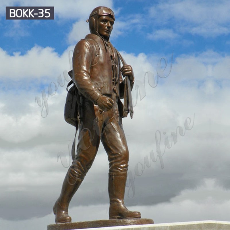 Напольная мемориальная бронзовая военная скульптура в натуральную величину для продажи