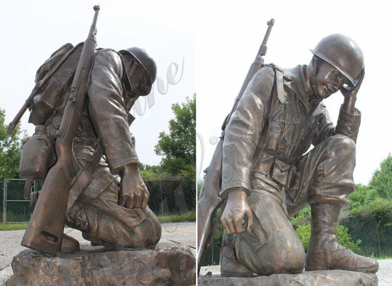 бронзовая статуя солдата