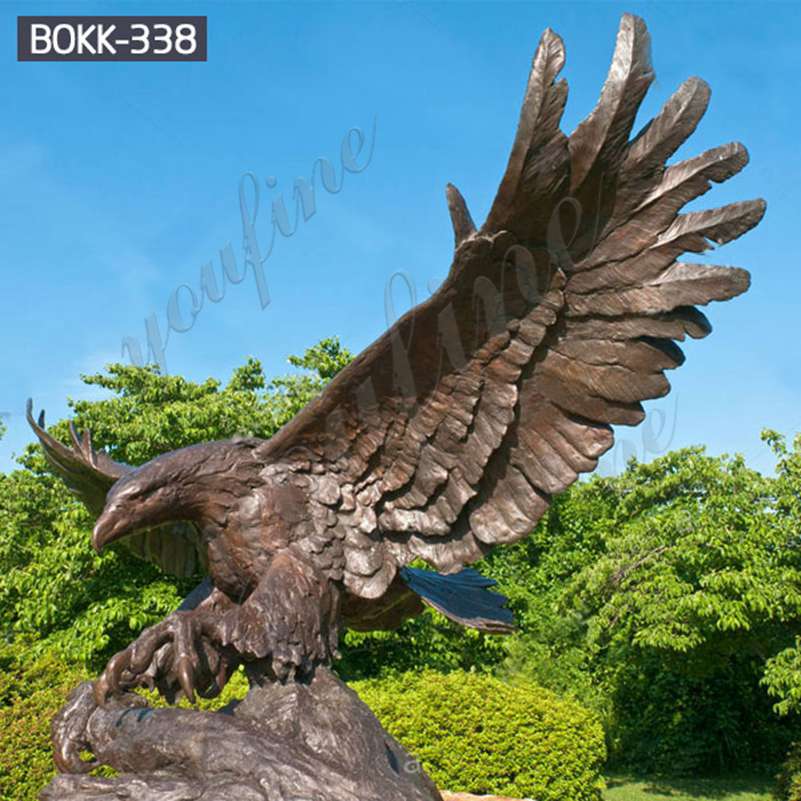 Высокое качество открытый большой бронзовый орел статуя для продажи BOKK-338