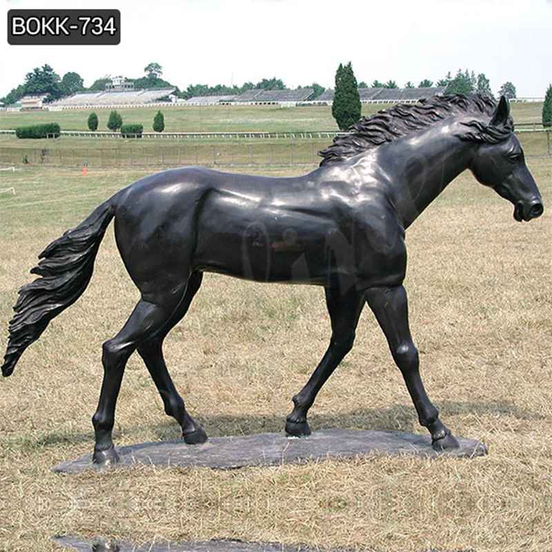 Купить дешевая цена Бронзовая литая лошадиная скульптура с завода BOKK-734