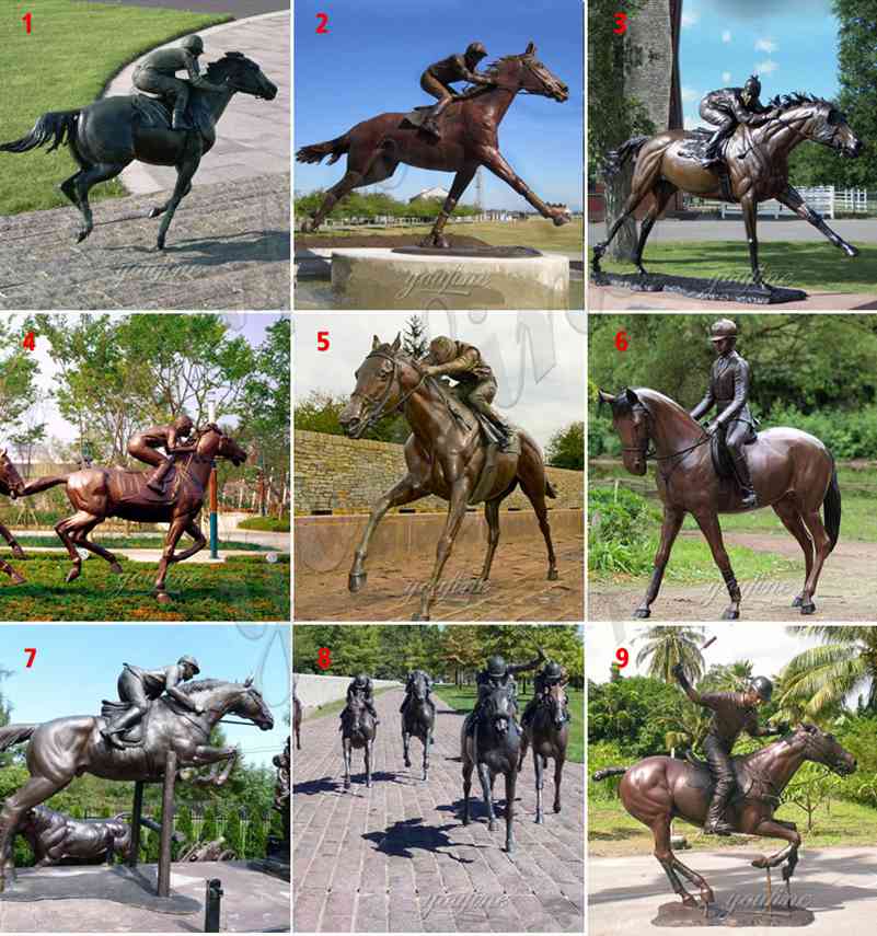 бронзовая китайская бронзовая скульптура лошадей