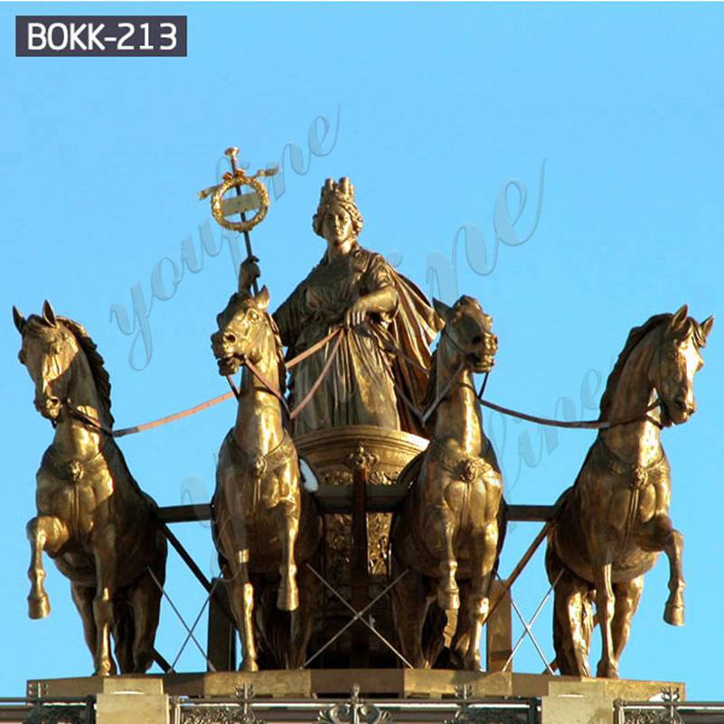 Дешевая цена Колесница Аполлона и лошади бронзовая скульптура Заводская поставка BOKK-213