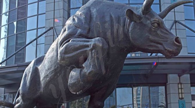 Заводская поставка большой дикой природы бронзовая статуя быка для продажи