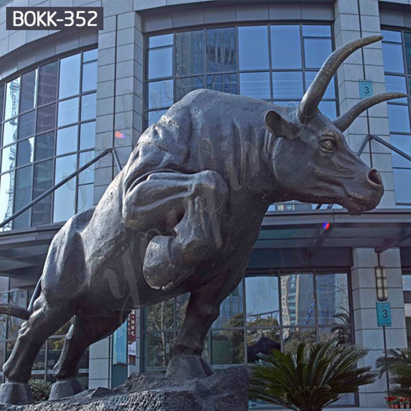 Заводская поставка большой дикой природы бронзовая статуя быка для продажи BOKK-352