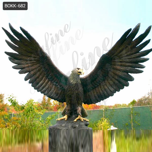 Купите большую бронзовую напольную статую орла от поставки фабрики BOKK-682