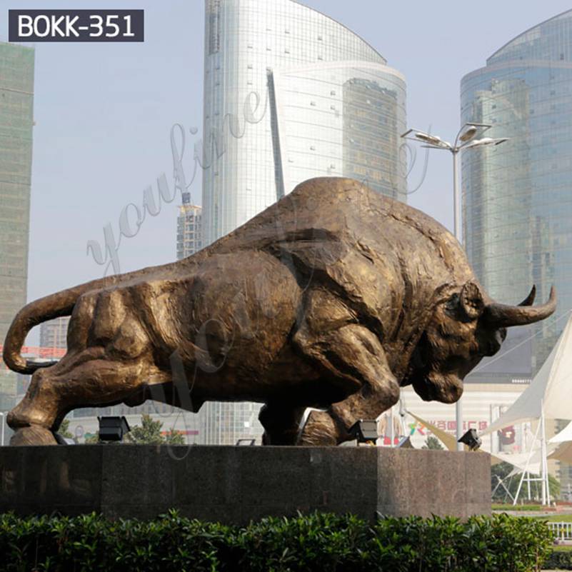 Купите дешевую цену большая бронзовая скульптура быка от фабрики
