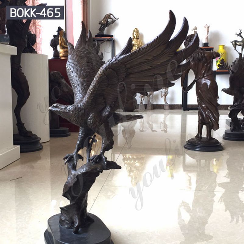 Купить бронзовую статую орла в натуральную величину для сада от фабрики BOKK-465