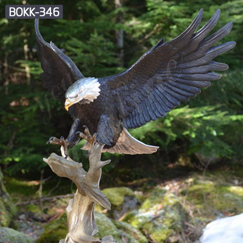 Купить бронзовый орел наружная скульптура для сада интернет BOKK-346