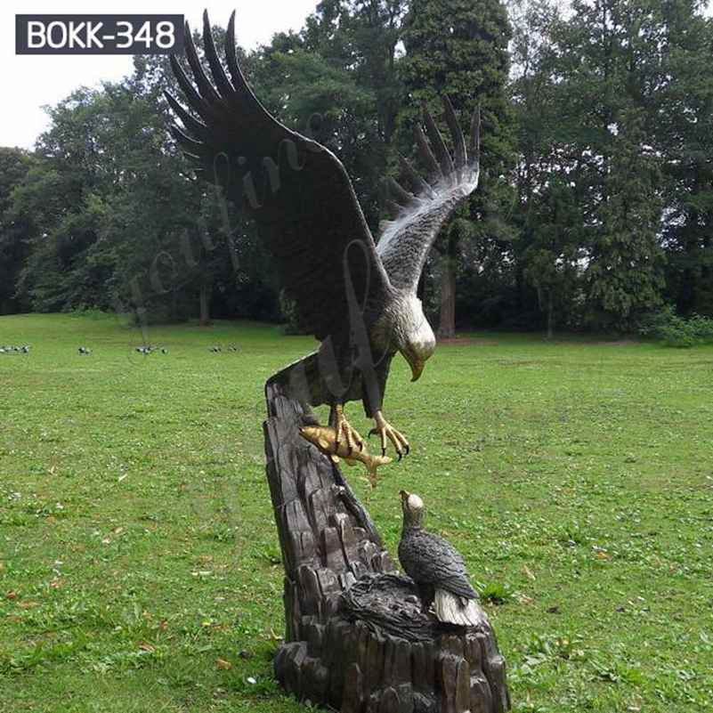 Купить бронзовую садовую скульптуру орла из заводских поставок BOKK-348