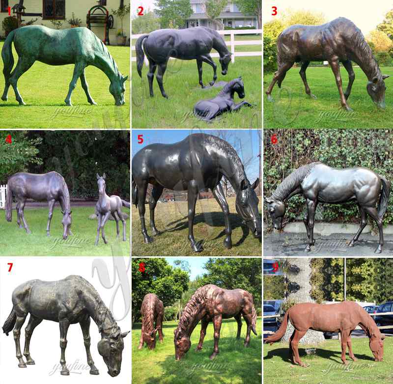 античные бронзовые статуи лошадей для продажи