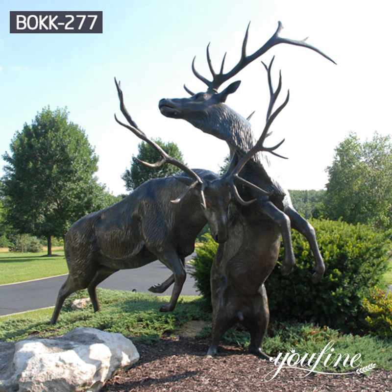 В натуральную величину Две Бронзовые Статуи Оленя Садовое украшение для продажи BOKK-277