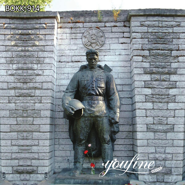 Большая бронзовая статуя военного солдата для Мемориального парка на продажу BOKK-914