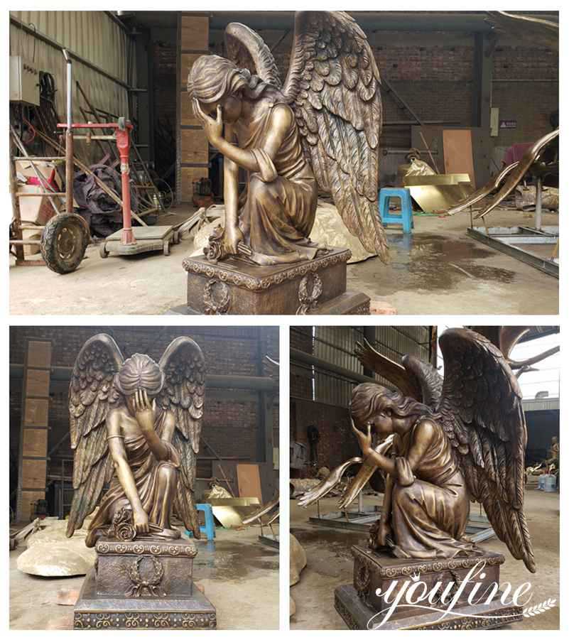 большая бронзовая статуя ангела