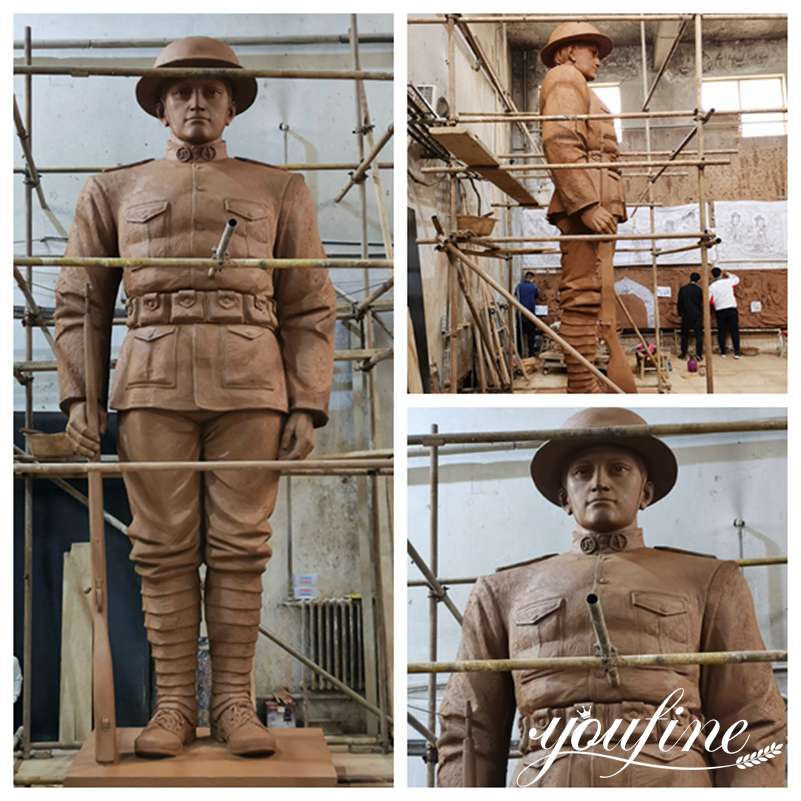 бронзовая статуя солдата для продажи
