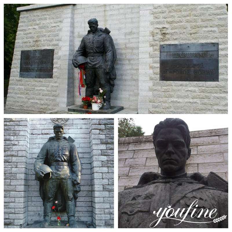 бронзовые военные статуи