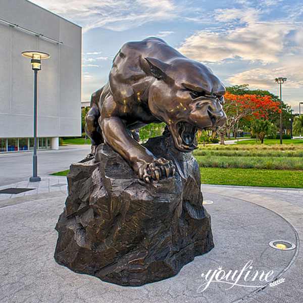 Большая Бронзовая Статуя Леопарда Садовый Декор для продажи BOKK-594