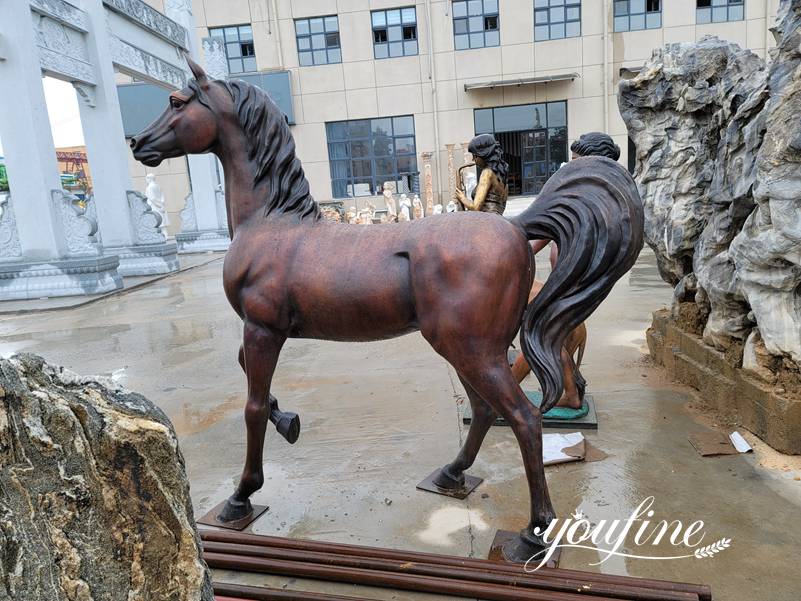 Античная Бронзовая Статуя Лошади Декор Фермы