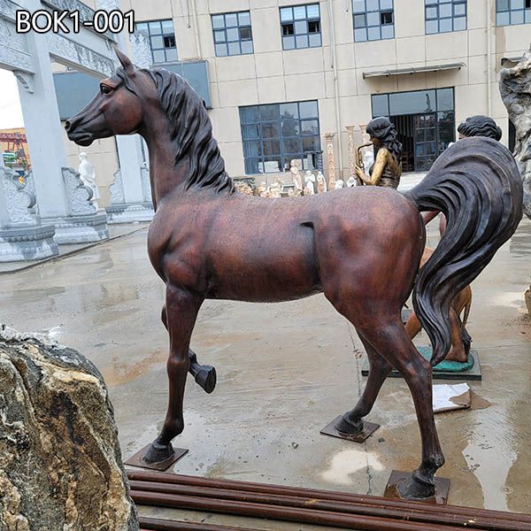 Декор Фермы Статуи лошади в Натуральную величину из Античной Бронзы для продажи BOK1-001