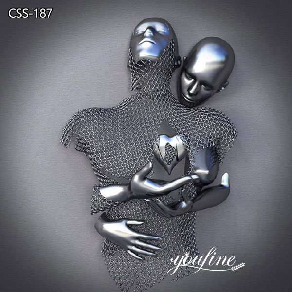 Любовь Дизайн Абстрактная Фигурная Скульптура из Нержавеющей Стали для продажи CSS-187