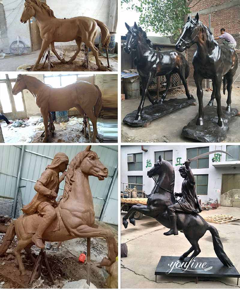 античная бронзовая статуя лошади