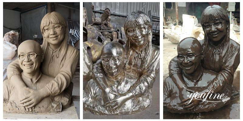 Monumental Customized Bronze Custom Bust for Families BOK1-38
